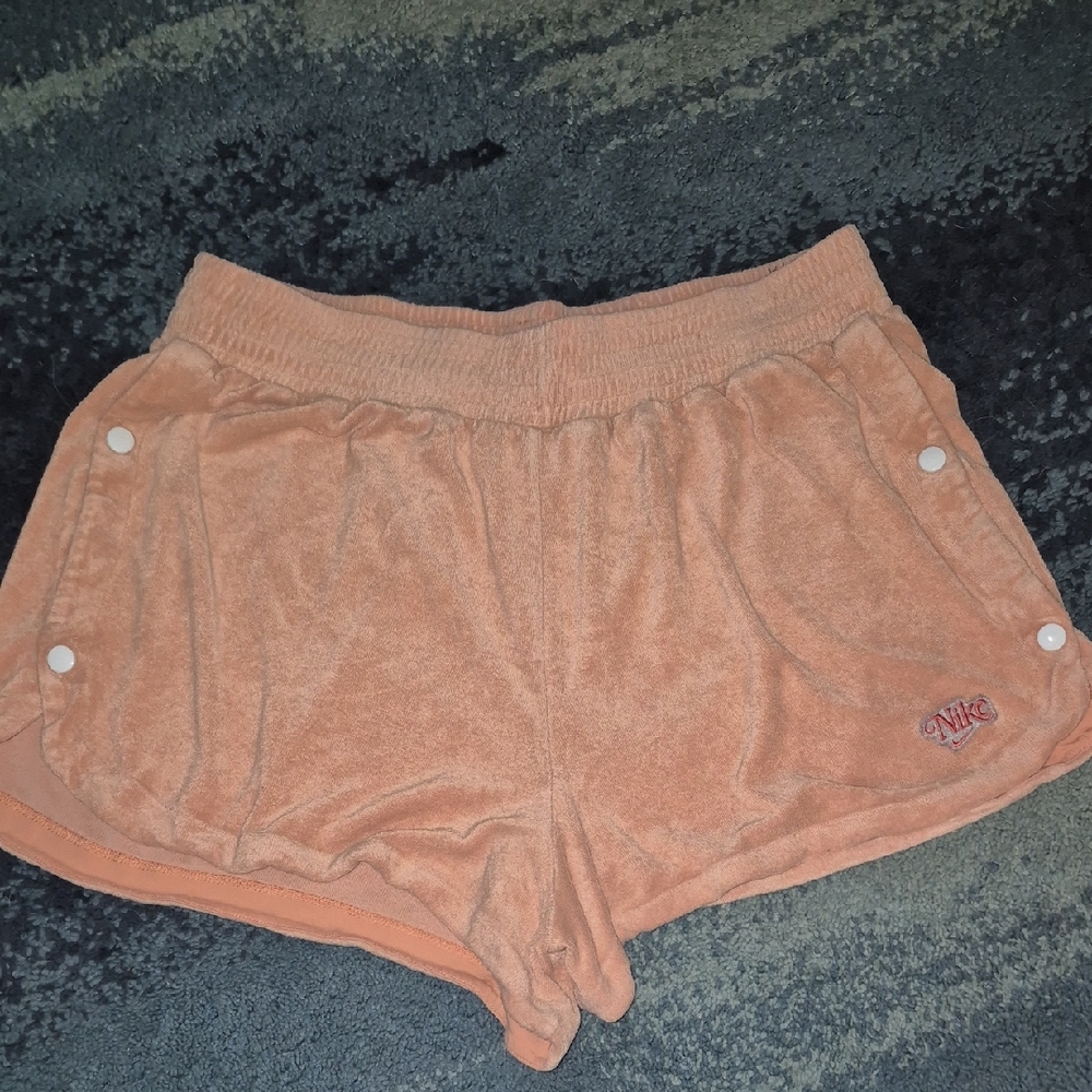 Nike Women's Peach Terry Athletic Shorts Size XL